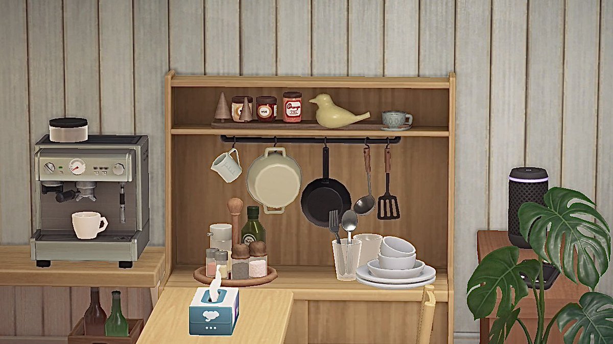 ㅤㅤㅤ
あつ森やってるみなさんに共有したい🤲

知ってる方もいるかもしれないけど
①ノルディックなシェルフを壁際に配置
②壁にキッチンつるしをかける
鬼可愛いから部屋レイアウトに是非！！！

#animalcrossing #acnh #あつ森アプデ
#あつまれどうぶつの森 #あつ森 
#animalcrossingnewhorizons