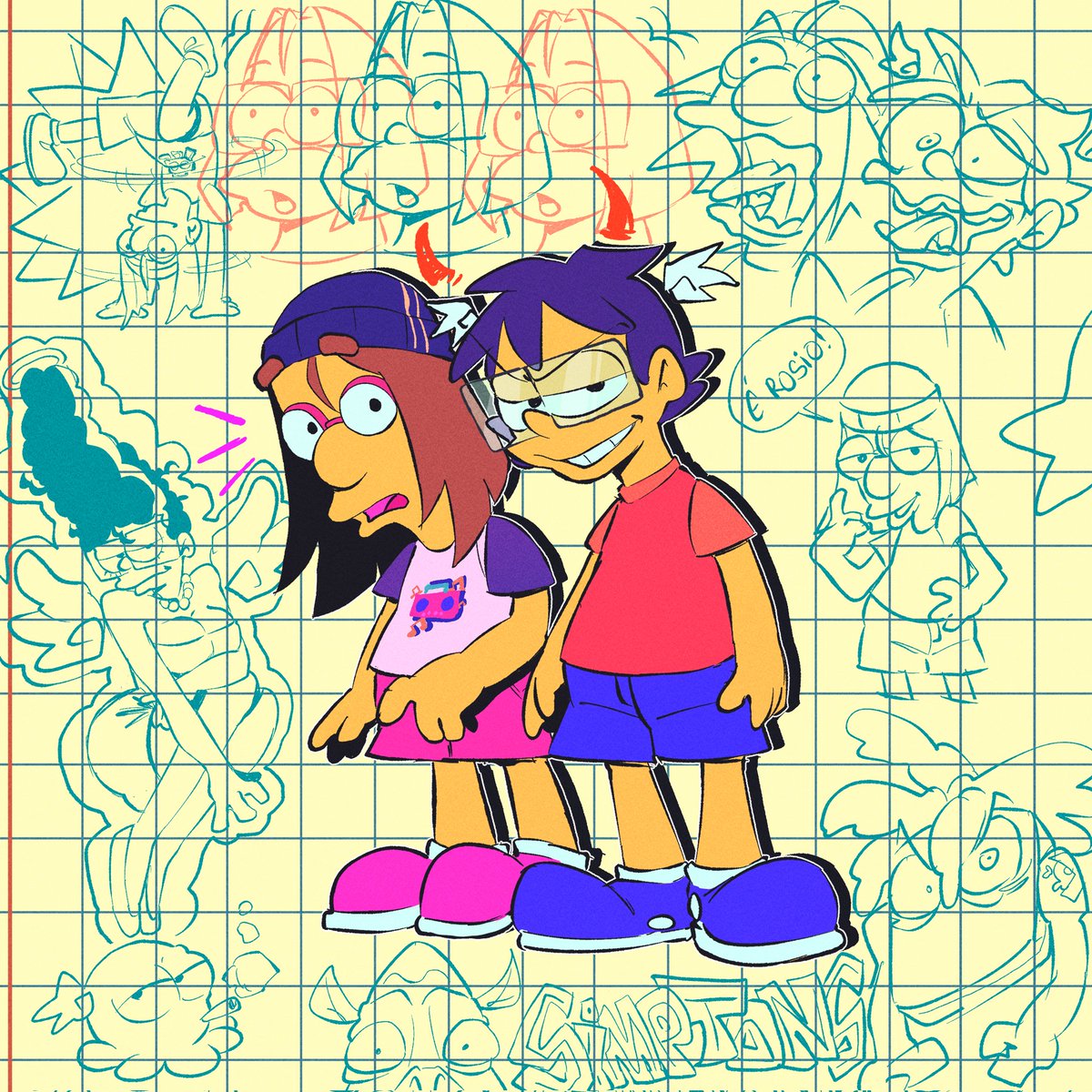 Honney32560371's tweet image. Simptons 
#jffanart