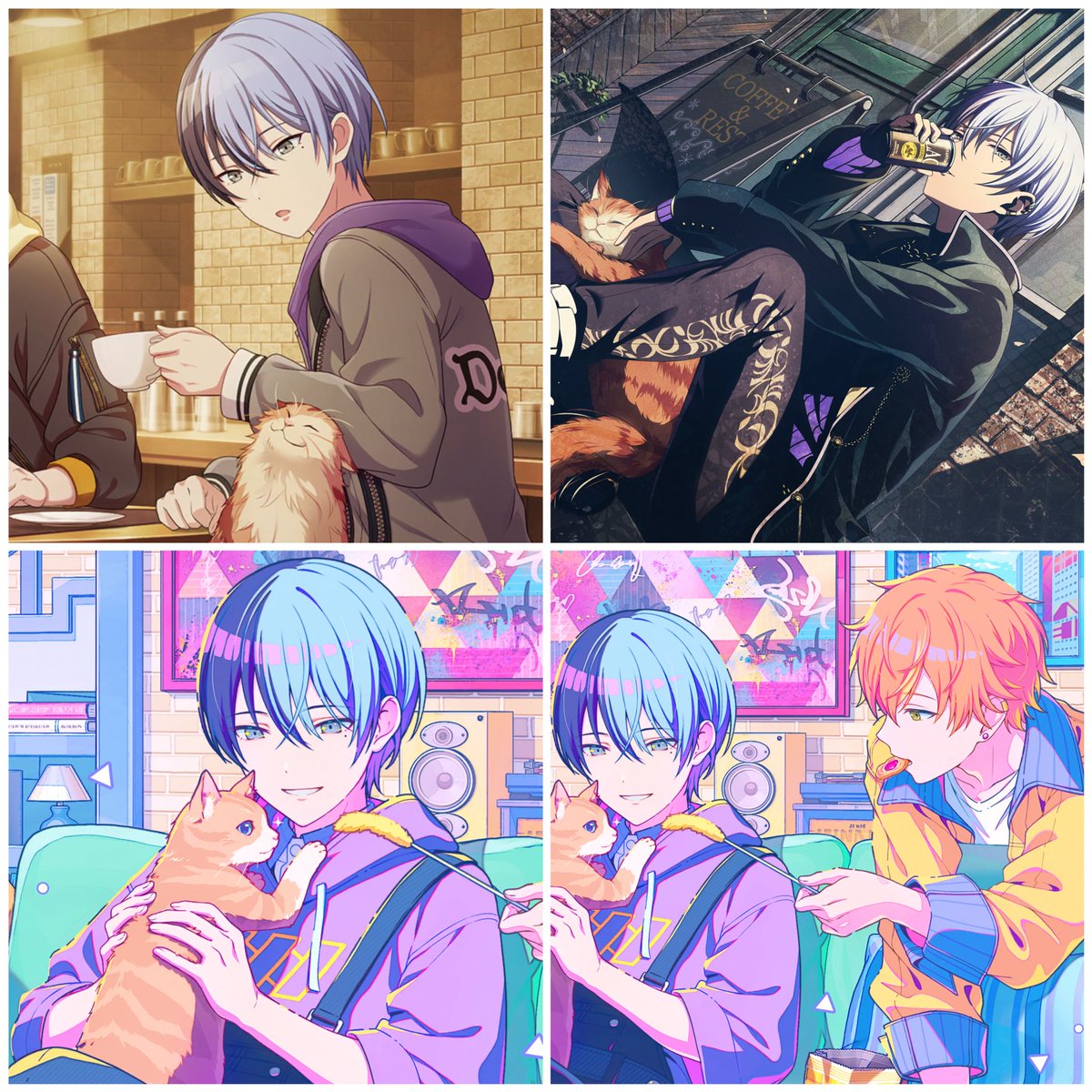 หนุ่มผู้ถูกแมวส้มรักมากที่สุด แต่อย่าลืมสนใจแมวส้มคนข้างๆด้วยนะคะ แมวส้มคนนี้เลี้ยงง่าย แค่ให้ของหวานสม่ำเสมอและเป็นไอโบวกันตลอดไปก็พอค่ะ ☺️💙🧡☕️😾