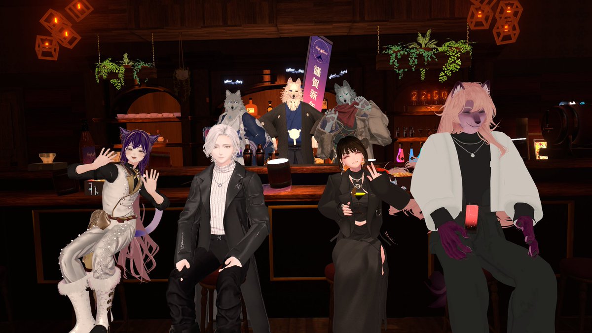 昨夜は #ルーアファミー へご来店いただきありがとうございました。
たくさんのお客様にご来店いただき、大変嬉しい限りでございます🐾

次回営業は、2/3(火)22:00-23:00です。

皆様のご来店心よりお待ちしております🐺

#VRChat #vrchatイベント