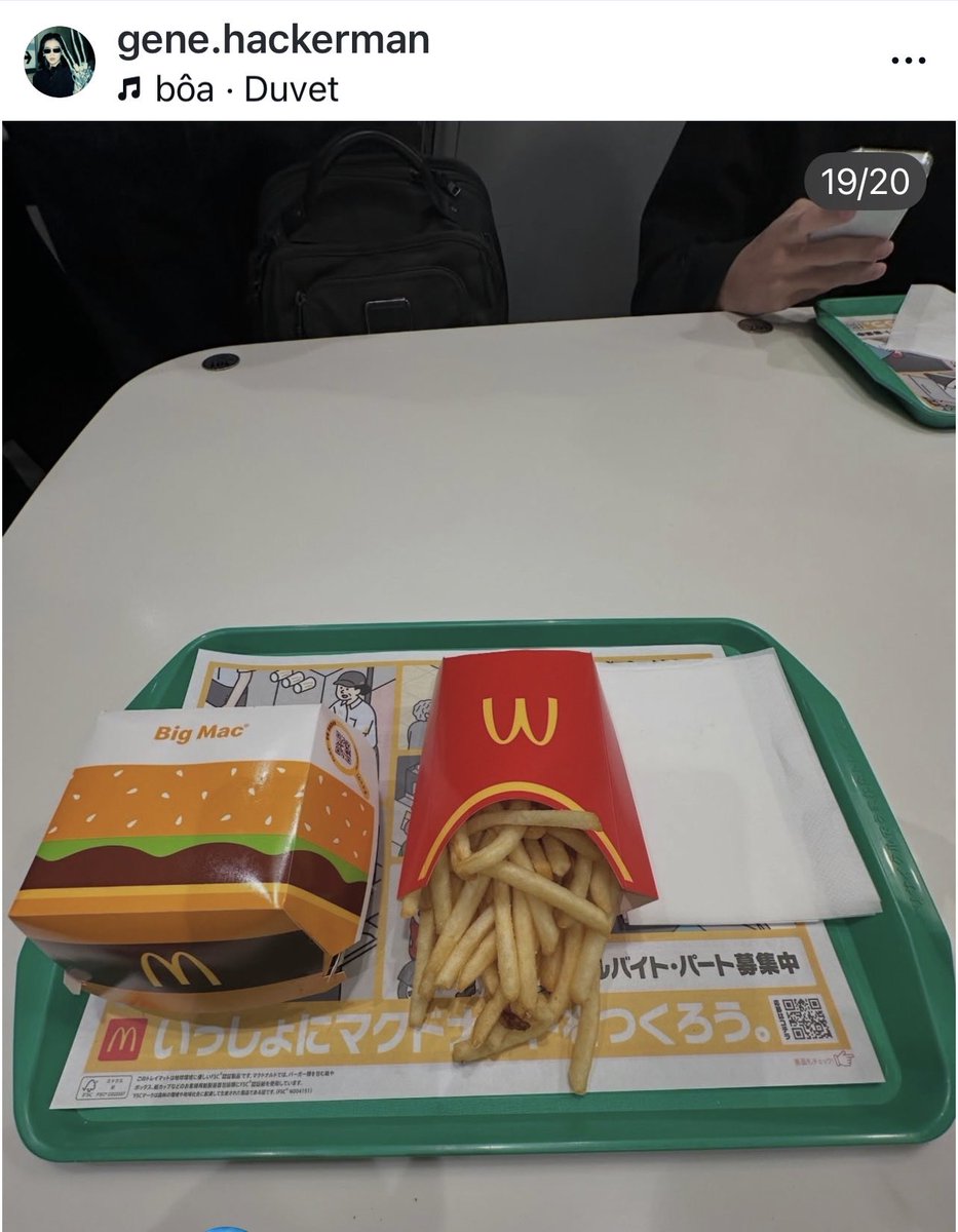 【明日まで出品】 残弾カウンター(おまけ付き) 来日公演の匂わせで埋もれてるけど、マクド行ってるの中々おもろい