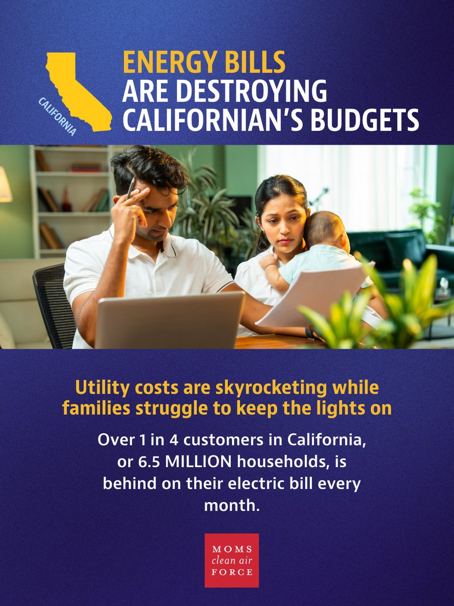 As extreme weather events increase across the country—including California—local energy bills are skyrocketing. Families are being forced to make tough choices. Clean, renewable energy that protects our health is the only affordable option on the market. #EnergyMomsCanAfford