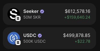 Bought $550k worth of $SKR, launched by @Solana team.

AMA.