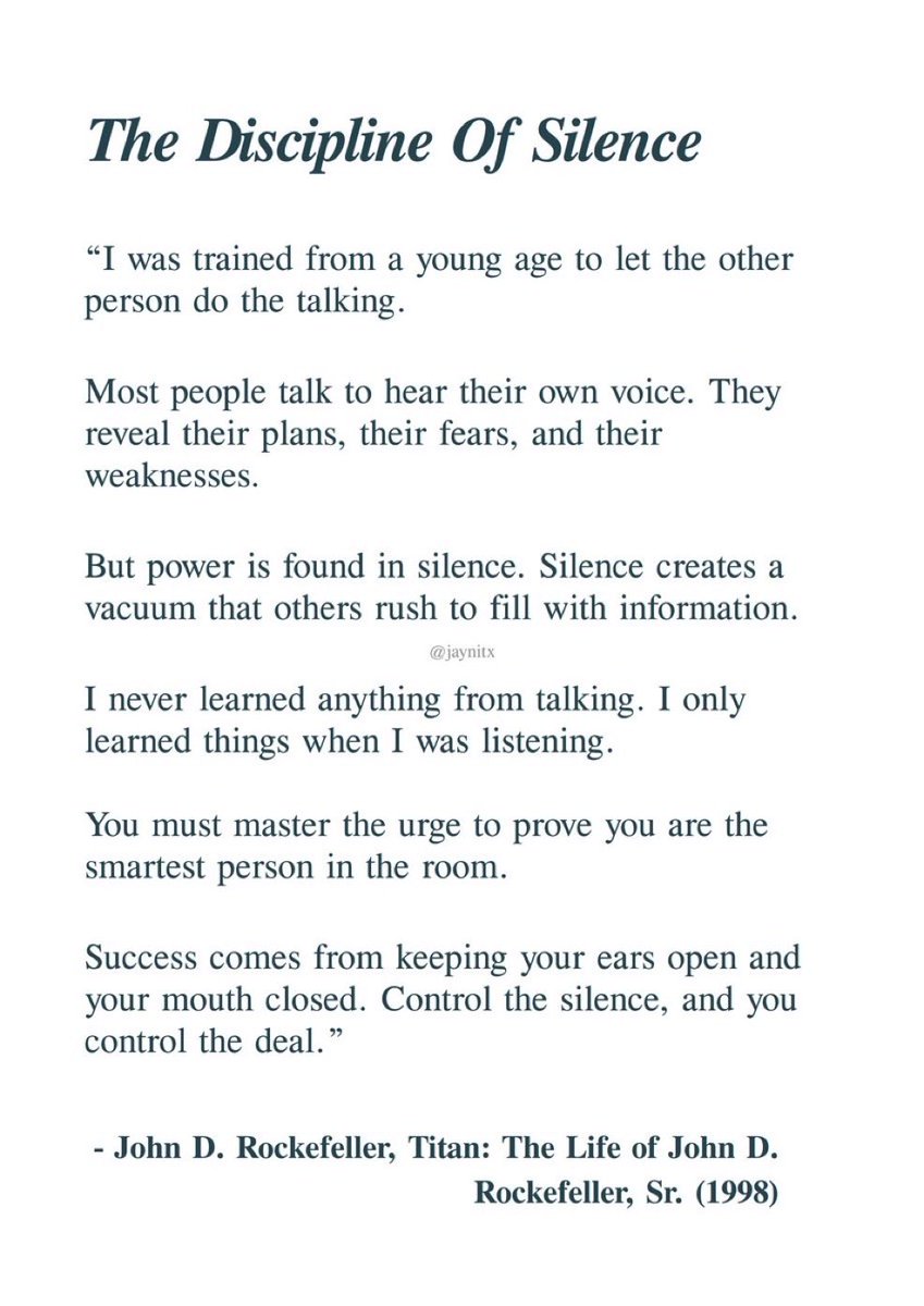 PeterMallouk's tweet photo. “I never learned anything from talking. I only learned things when I was listening. You must master the urge to prove you are the smartest person in the room.” https://t.co/FJmOVeOrAZ