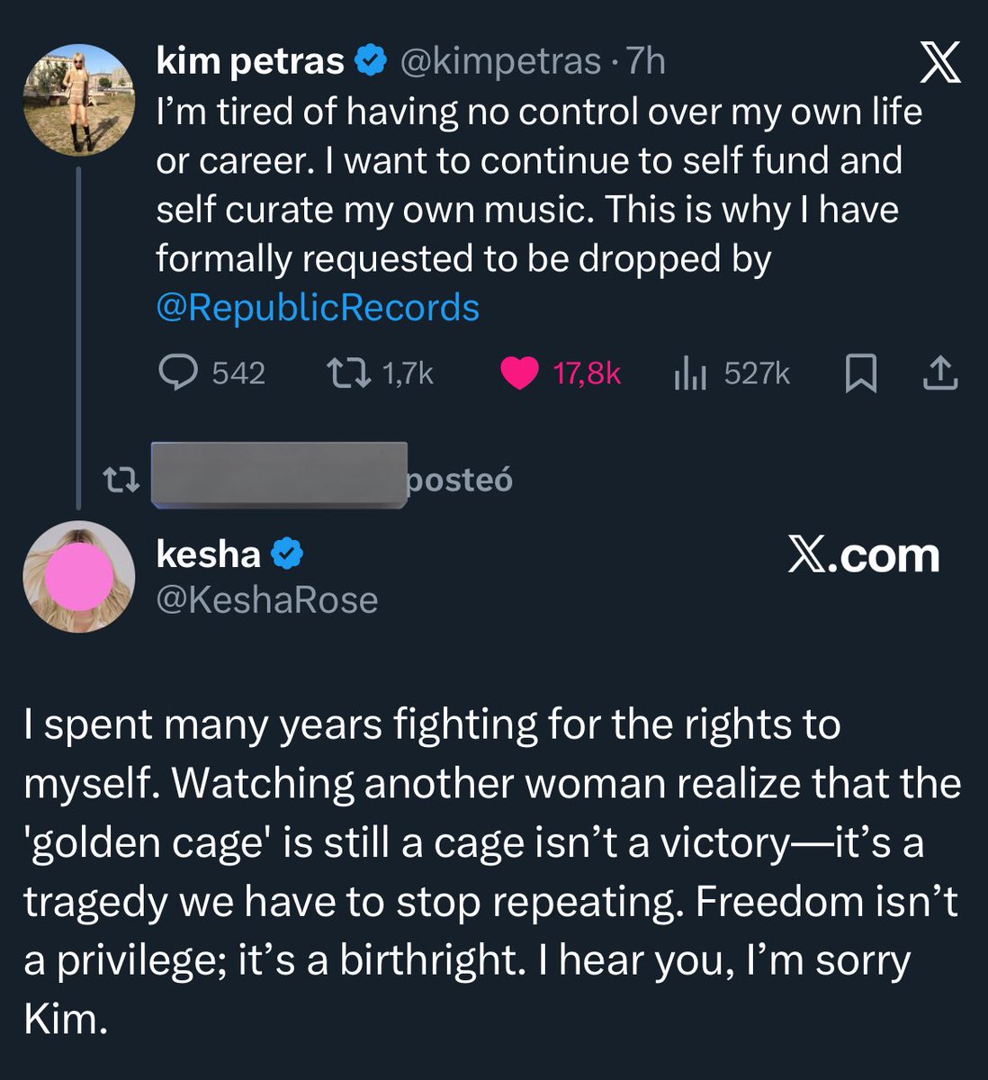 Suddenly she sympathizes with 143 girls, but she spits at Katy, she can’t hide it…