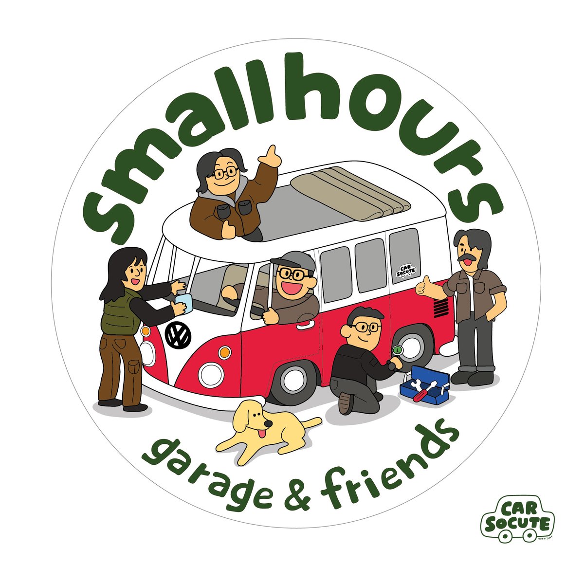 Small hours garage &amp; Friends ❤️
#illustrate #carsocute #horriziny #Smallhours #VW #volkswagen_combi