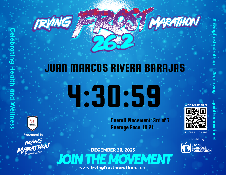 juanmarcosrb's tweet photo. Virtual Irving Frost Marathon 2025
#yadeperdis https://t.co/vcDMGzNHib