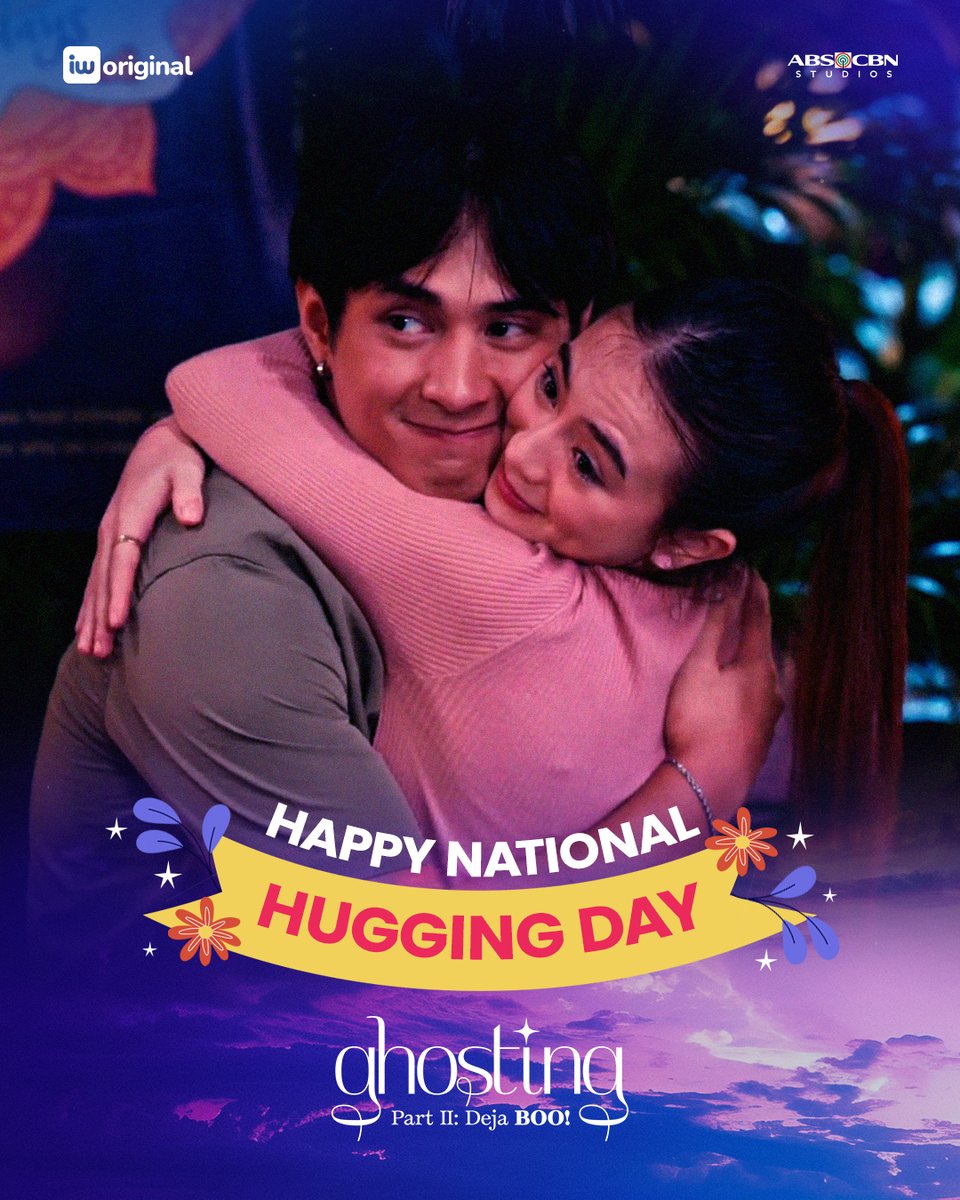 LF: Kayakap! 🫂🥰 'Yung kasing higpit po ng #MacJa! hihi! #NationalHuggingDay 

Habang wala pang ka-hug binge-watch na ng #GhostingPart1 for FREE!
At para mas kilig, nood na rin ng #GhostingPart2 sa iWant!