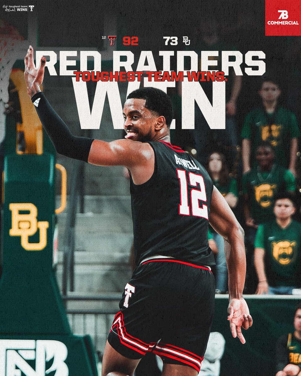 TexasTechMBB's tweet image. Got the W in Waco.

#TTW | @7BCommercial