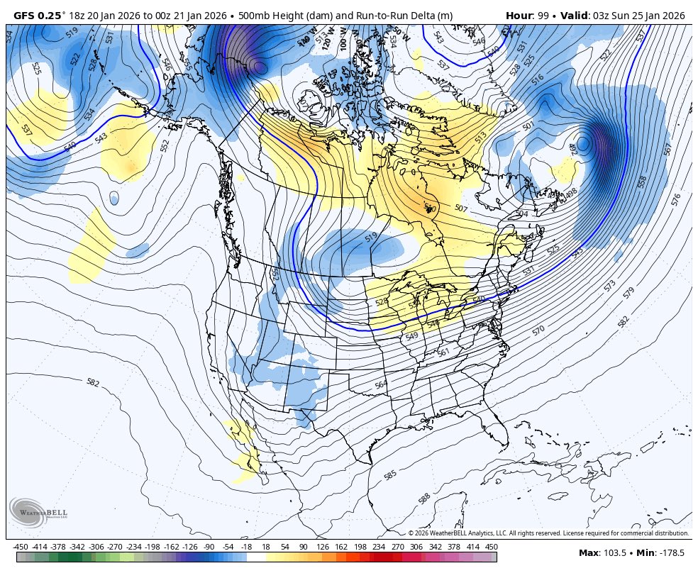 BostonWxConsult's tweet photo. Seeing more north trends already in our 00z guidance. GFS with less suppression and a more amped storm https://t.co/LEvnzHd69e