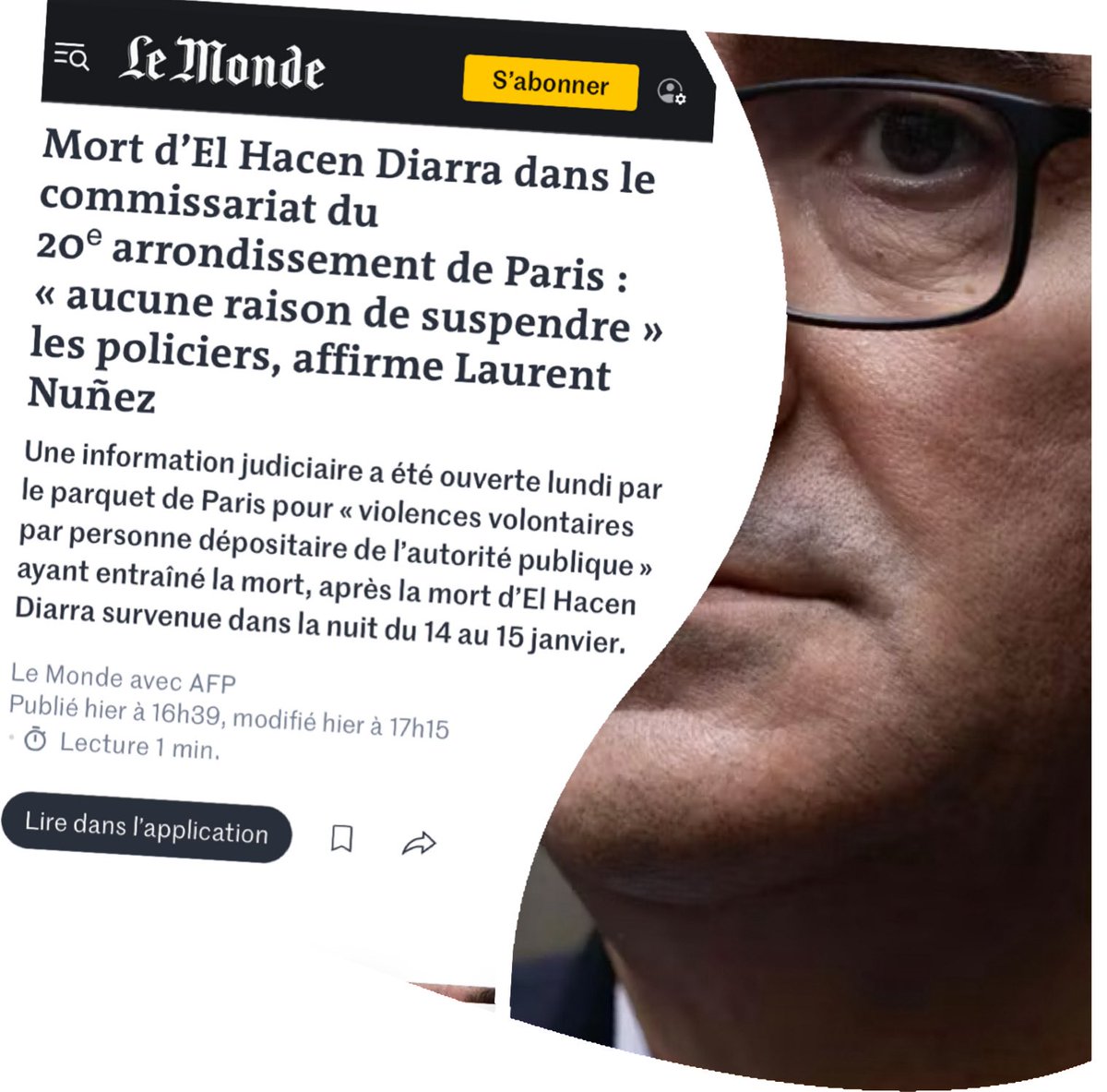 bembelly's tweet photo. La #PoliceTue un Noir: «Circulez y’a rien à voir! 
Comme d’hab ils vont:
◾️nous parler de «contexte»
◾️fouiller le passé du cousin du frère de la sœur de la victime pour « justifier ce #meurtre_raciste en bande organisée»
◾️lancer la #cagnotte_du_coupable.
https://t.co/1wUV1jdLXW https://t.co/bA7J24XkeP