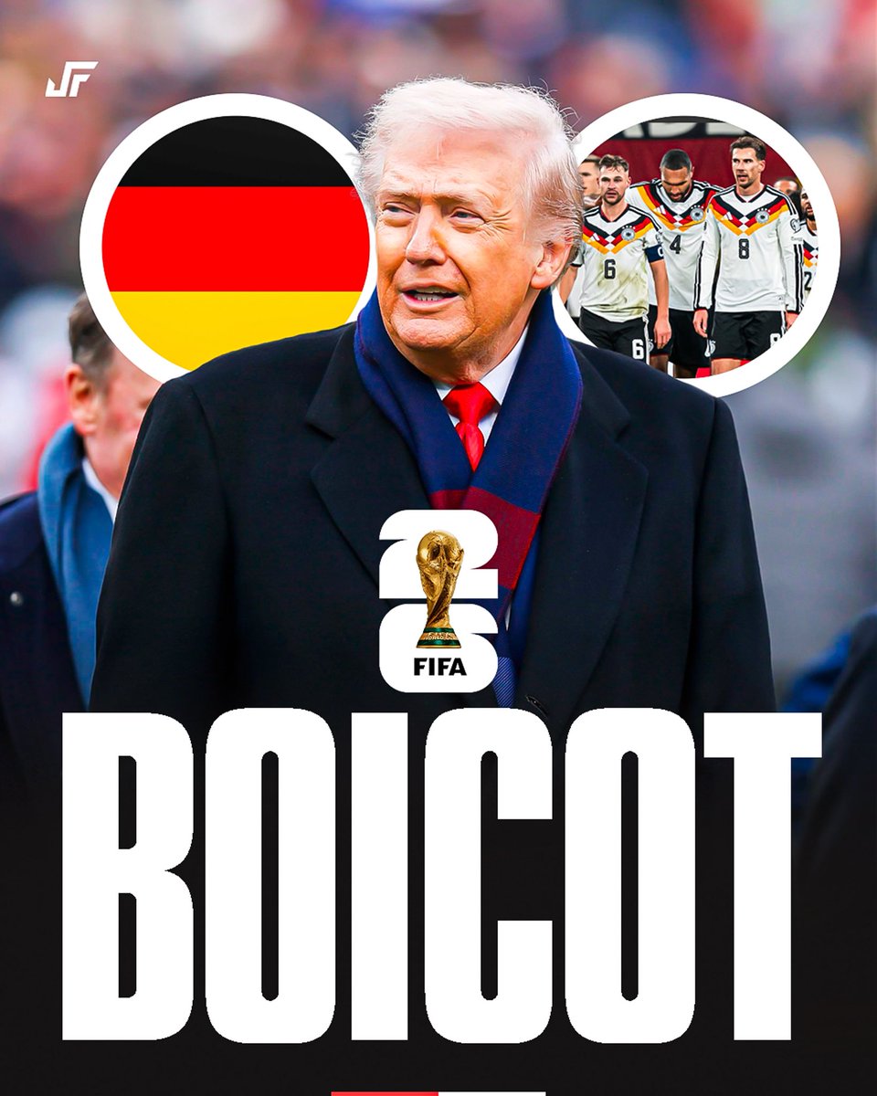 🚨🌍 ALEMANIA ESTÁRIA FUERA DEL MUNDIAL

Alemania 🇩🇪 analiza la posibilidad de bajarse de la Copa del Mundo 2026 si Estados Unidos invade Groenlandia

El temor es que esto detone una guerra comercial entre Estados Unidos y la Unión Europea 💥📉.

Otros países europeos 🇪🇺 también