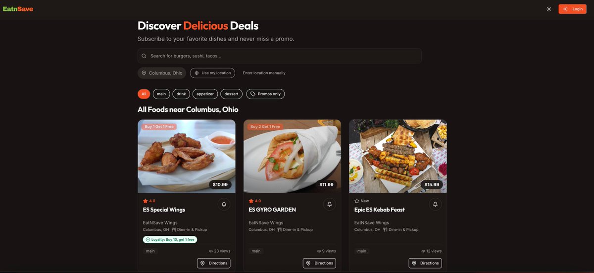 eatnsaveapp's tweet photo. Many people nearby haven’t discovered your food yet.
EatnSave helps turn your menu into short food reels 
Best part? It’s free.
More walk-ins.

Try EatnSave today : https://t.co/d2Icqe6qfs

#restaurantowners
#smallbusinesssupportingsmallbusiness
 #foodreels
 #restaurantmarketing https://t.co/qBmNz5DG5t