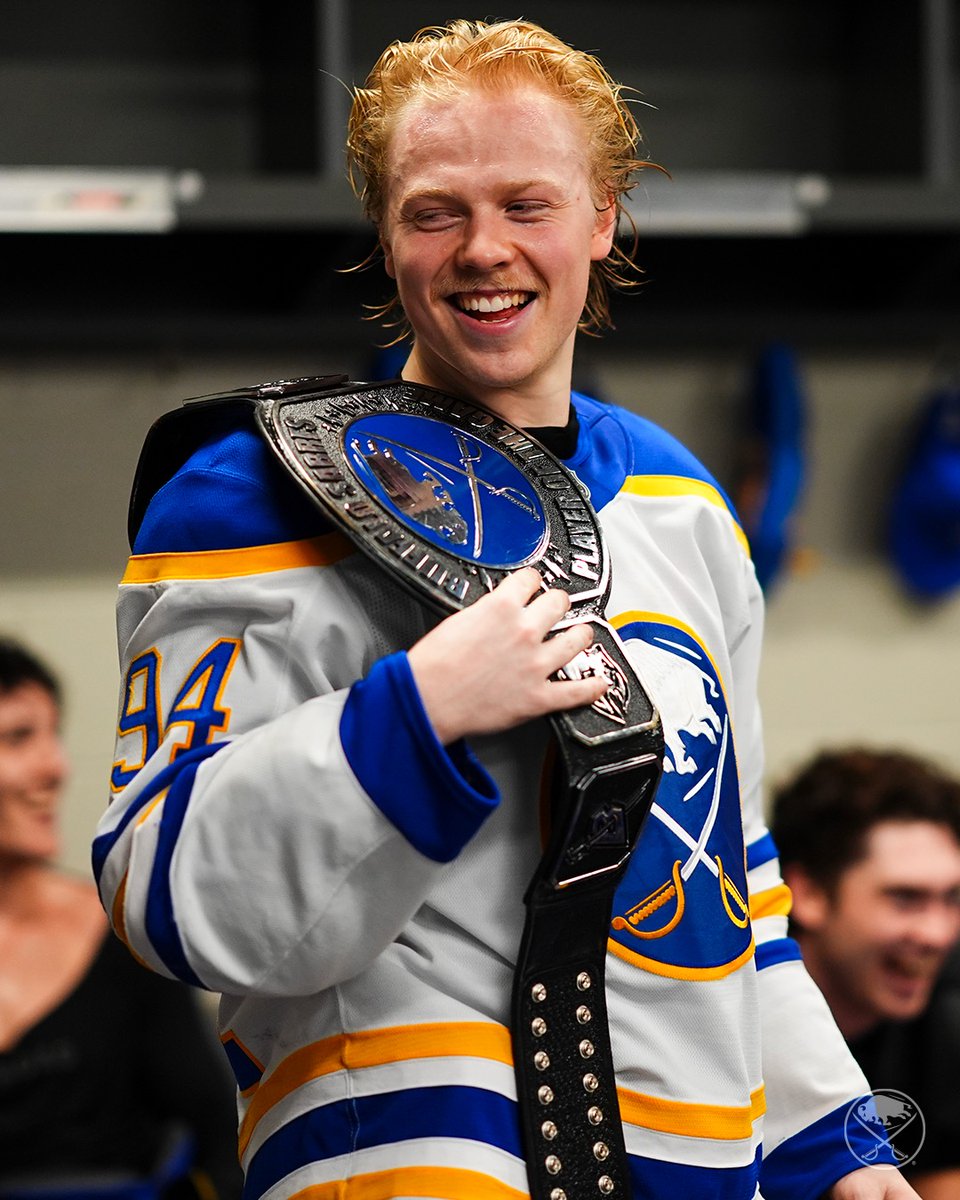Konsta Helenius earned the belt tonight 👏

📸 → bufsabres.co/3NvxPKT

#LetsGoBuffalo