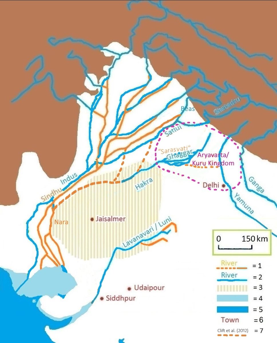 Sarasvatī Was NOT in Afghanistan. 

And the Vedas Did NOT Migrate.

One of the most persistent misconceptions is that the Vedic Sarasvatī lay in Afghanistan, identified with the Avestan Harahvaiti (Helmand River). 

This idea was introduced by AIT scholars.

The reality is the