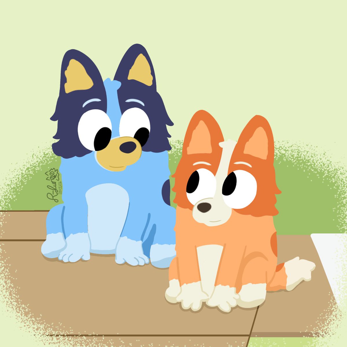 r_lur14's tweet photo. Another drawing of bluey and bingo 😊

#BlueyandBingo #Drawing #LurzitoArt https://t.co/bUz7v4otZA