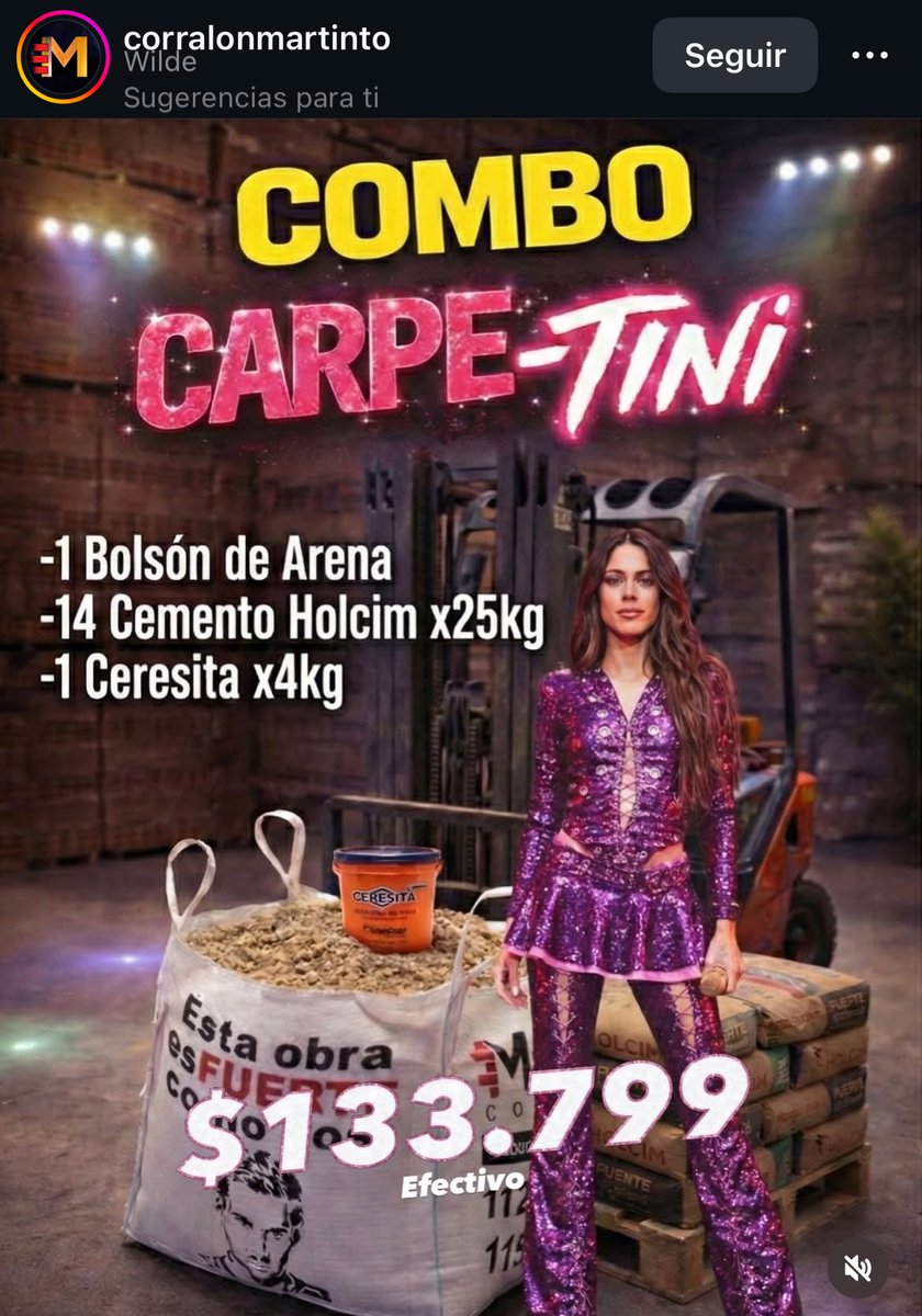 amo que hayan usado a tini para vender MATERIALES DE OBRA 😭 que vendan todo x favor