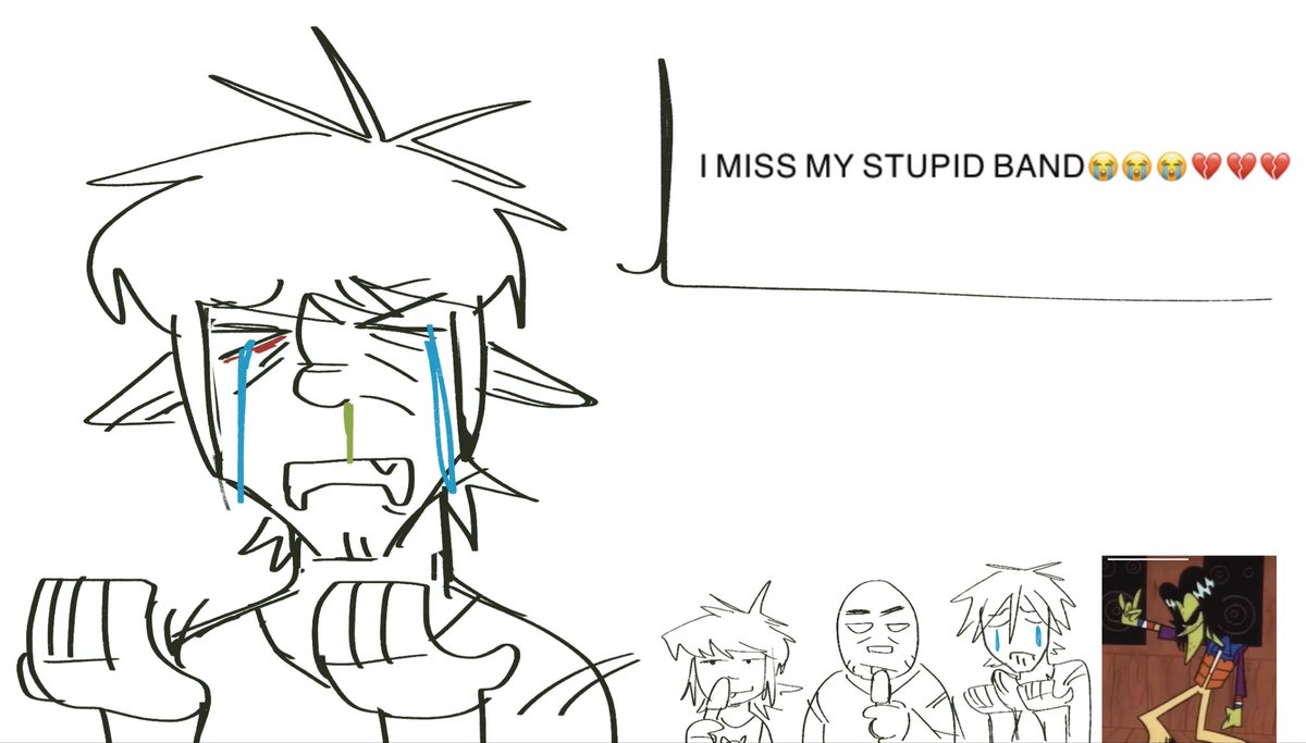 yuriyaoipilled's tweet image. spoiler for my next artwork #gorillaz