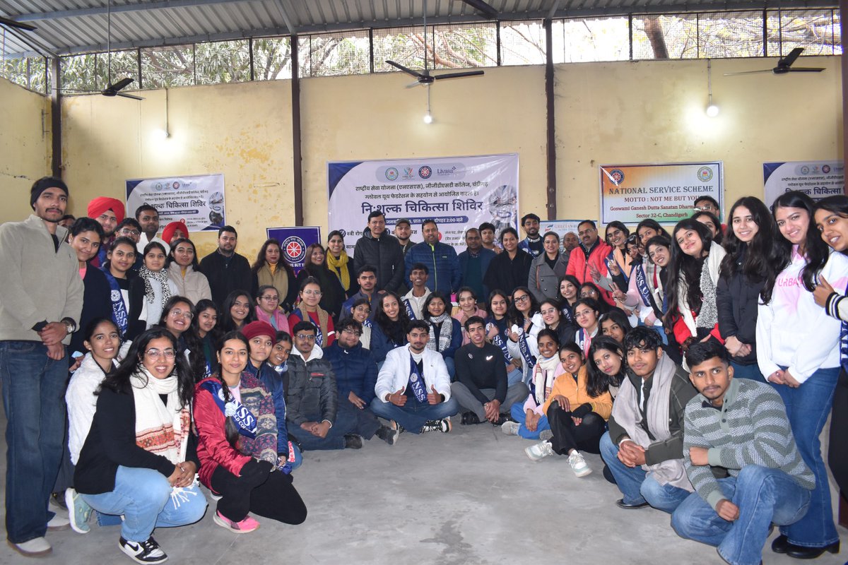 officeofgyf's tweet photo. The N.S.S. Unit of Goswami Ganesh Dutta Sanatan Dharma College, Sector 32, Chandigarh, in association with Global Youth Federation, India, organized a Free Health Check-up Special Camp at Village Burail.
During the campaign, more than 100 villagers participated. https://t.co/aTb1iiBL3D