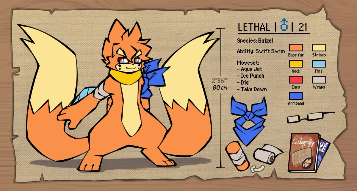 Third reference sheet is for Lethal!

Man it's been a good while ever since I've drawn him in any way outside of the holidays picture.

Embracing his new scarf and bandages on his right arm, he keeps being a gentleman to any adversaries he might encounter!
