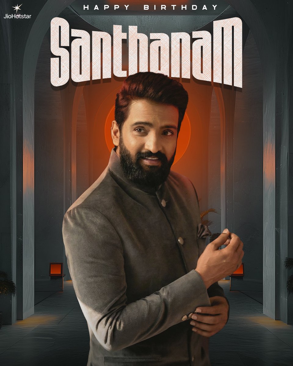 JioHotstartam's tweet photo. Wishing the entertainer king @iamsanthanam , A very Happy Birthday ❤️

#JioHotstar #HBDSanthanam #HappyBirthdaySanthanam #Santhanam #JioHotstarTamil https://t.co/n0TudRwJiF