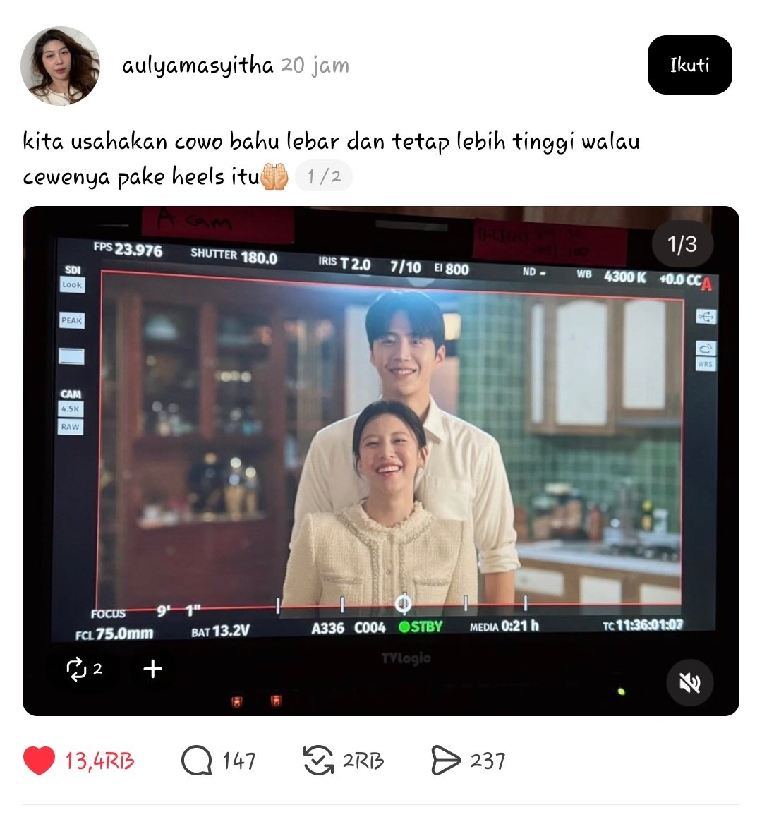 Adalah do'a yg selalu aku sematkan. Pls ya Allah aku mau punya suami tinggi yg tingginya lebih lebih dari aku 🥺🙏