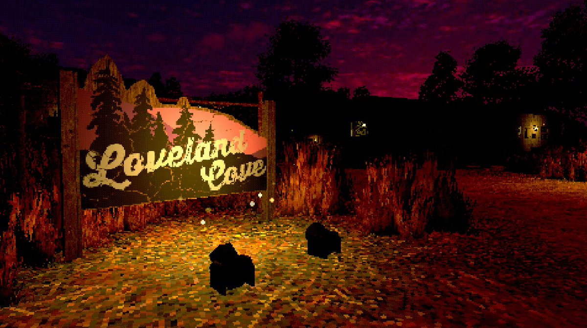 DEVHOURGAMES's tweet photo. LOVELAND is an immersive horror sim in which you investigate a Frog-Worshipping Cult within a rural trailer park in Loveland, Ohio.  

Will you uncover the twisted truth? Or join their ranks?

#indiegame | #gamedev | #horror | #lowpoly | #frog | #cryptid | #cult | #indiegamedev https://t.co/5u9vcnK3Dc