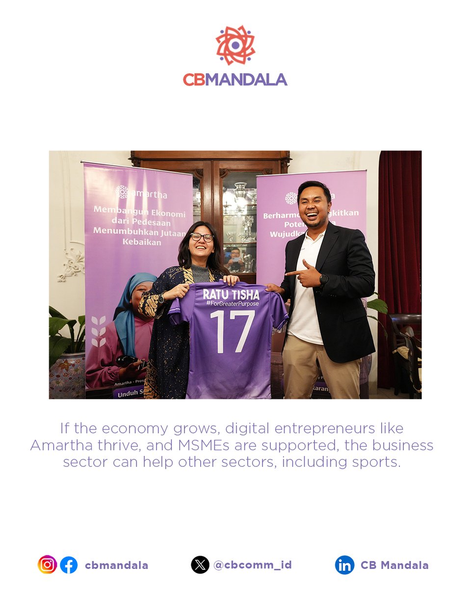 Sports don’t grow on passion alone. They grow when business shows up with purpose.
Amartha’s support for FIFA U-17 WC Indonesia 2023™ proves this: vision-driven business can lift sports, MSMEs, and long-term impact at once.
#PRagency #CBMandala #LifeasPR #CBstories #PR  #FIFAU17