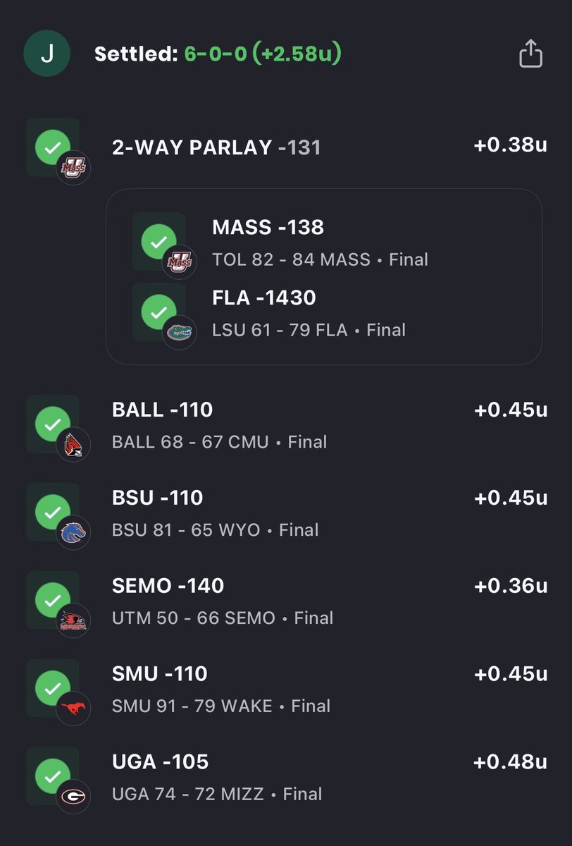 PreciseSystem44's tweet image. MASSIVE COLLEGE BASKETBALL SWEEP 
🧹 🧹 🧹 🧹 🧹 🧹 

6-0 +2.58u