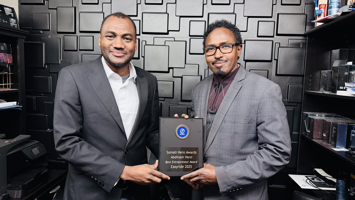 today i visited Abdinasir Hersi Diin Jecel, one of the 2025 winners. Businessman Diin Jecel is the founder of the Easy Ride company, which has met many needs of Somalis living in the USA. We wish him much success.