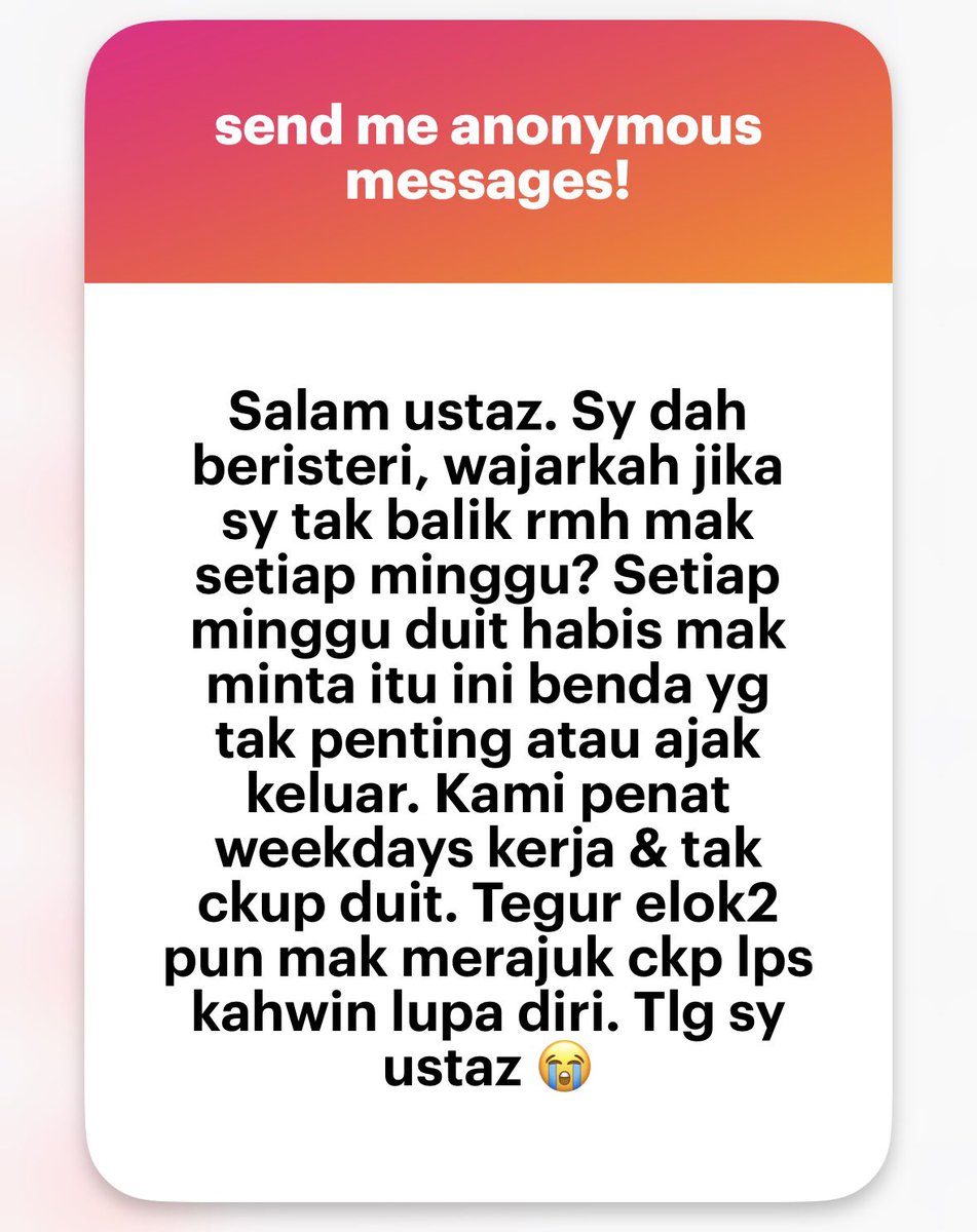 Waalaikumussalam 

Balik rumah mak bukan kewajipan utama lepas kahwin. Kawajipan utama adalah nafkah anak-anak dan isteri.

Rajin betul tiap minggu balik, kalau sebulan sekali pun dah memadai.

Wallahua’lam