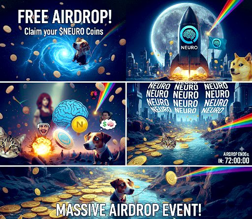 CLAIM 100,000 $NEURO 

STEP 1 : 💟 &amp; 🔁 + Follow 🔔
STEP 2 : Drop your #Solana address 

First 750 $SOL Address