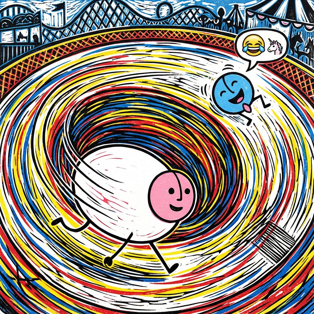 we're racing right now. just running in circles for absolutely no reason. he's winning obviously. im not even trying anymore im just laughing 😂🦄