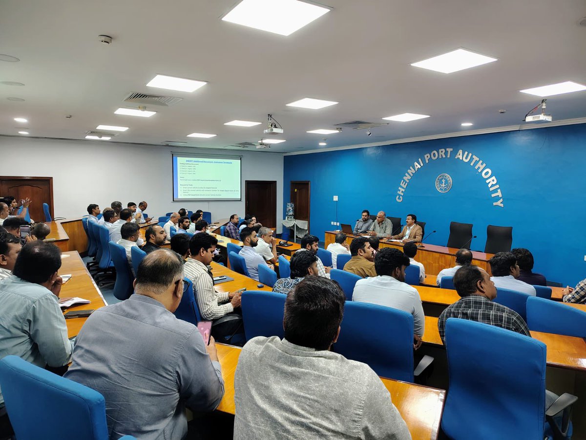 PortofChennai's tweet image. Chennai Port Authority conducted a stakeholder meeting to engage with port users and partners, reinforcing our commitment to collaboration, process simplification, and an ecosystem that promotes ease of doing business through transparency and efficiency.

#tradefacilitation #port