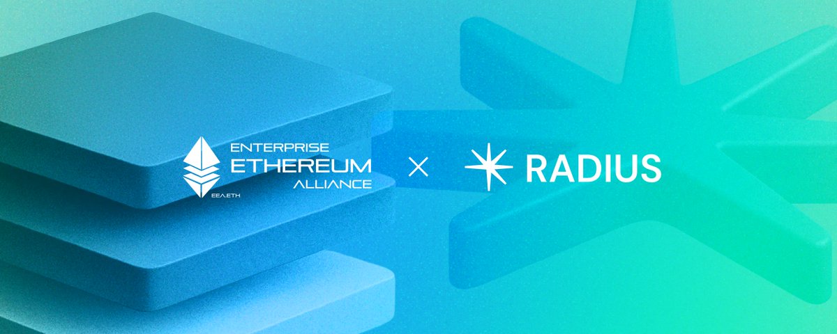 It’s official — Radius has joined the <a href="/EntEthAlliance/">Enterprise Ethereum Alliance | eea.eth</a> (Enterprise Ethereum Alliance).

We’re building practical solutions for institutional-grade settlement on public blockchains — without adding opacity or systemic risk.  

Aligned with the EEA’s goal of making Ethereum the