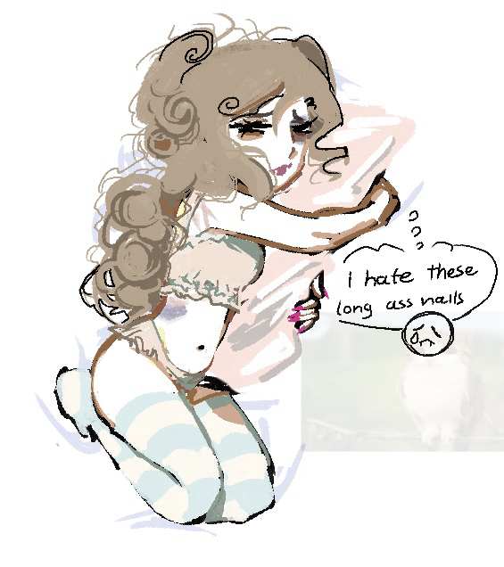 kitzooka_'s tweet photo. cant think bad things about him so she redirects her sorrows to her nail choice + zeffslop ! #artmoots #smallartist #arttwt https://t.co/AHSajEEwNP