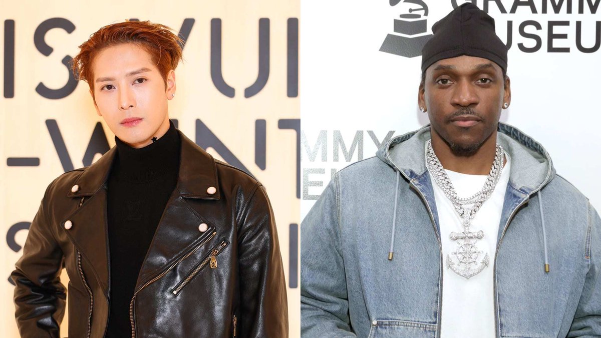 Complex's tweet photo. Jackson Wang premieres "Sex God" with Pusha T at Louis Vuitton's FW26 show. More details: https://t.co/zUMR5RDio6 https://t.co/uI0OENiX34