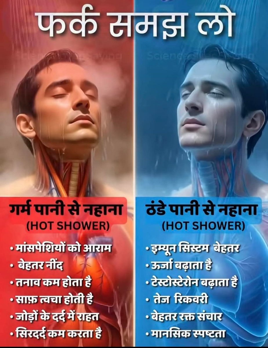DrIdreshi's tweet photo. गरम पानी और ठंडे पानी के फायदे आप देख लो फिर बताओ आप किस पानी से नहाना पसंद करते हो #Health #Dr_Write https://t.co/y4CQGSiNzZ