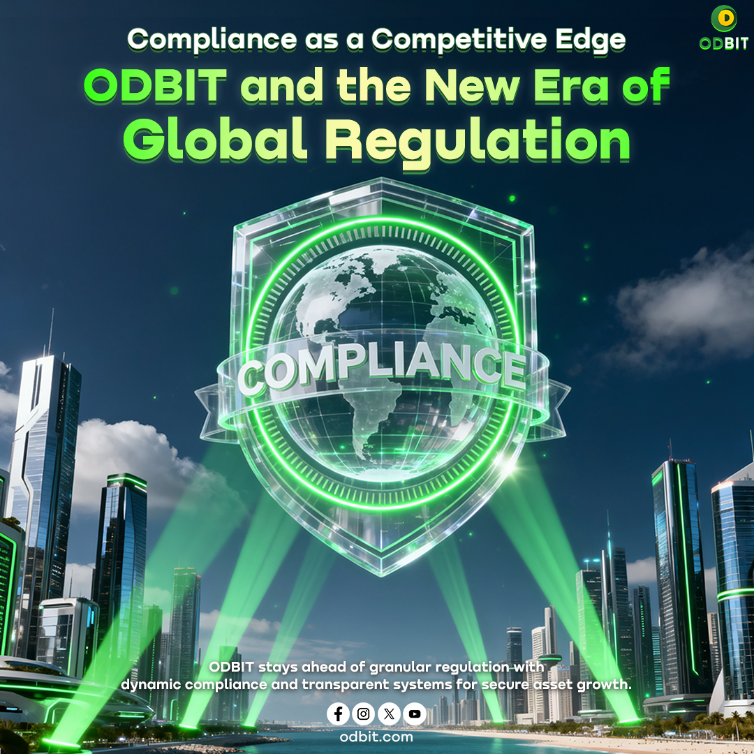 odbitOF's tweet photo. Compliance as a Competitive Edge: ODBIT and the New Era of Global Regulation
ODBIT leads with dynamic risk modules and audited transparency, ensuring asset growth stays ahead of global rules.
#RegulatoryClarity #ComplianceFirst #BlockchainGovernance #FintechUpdate https://t.co/JnvCF3IoW6