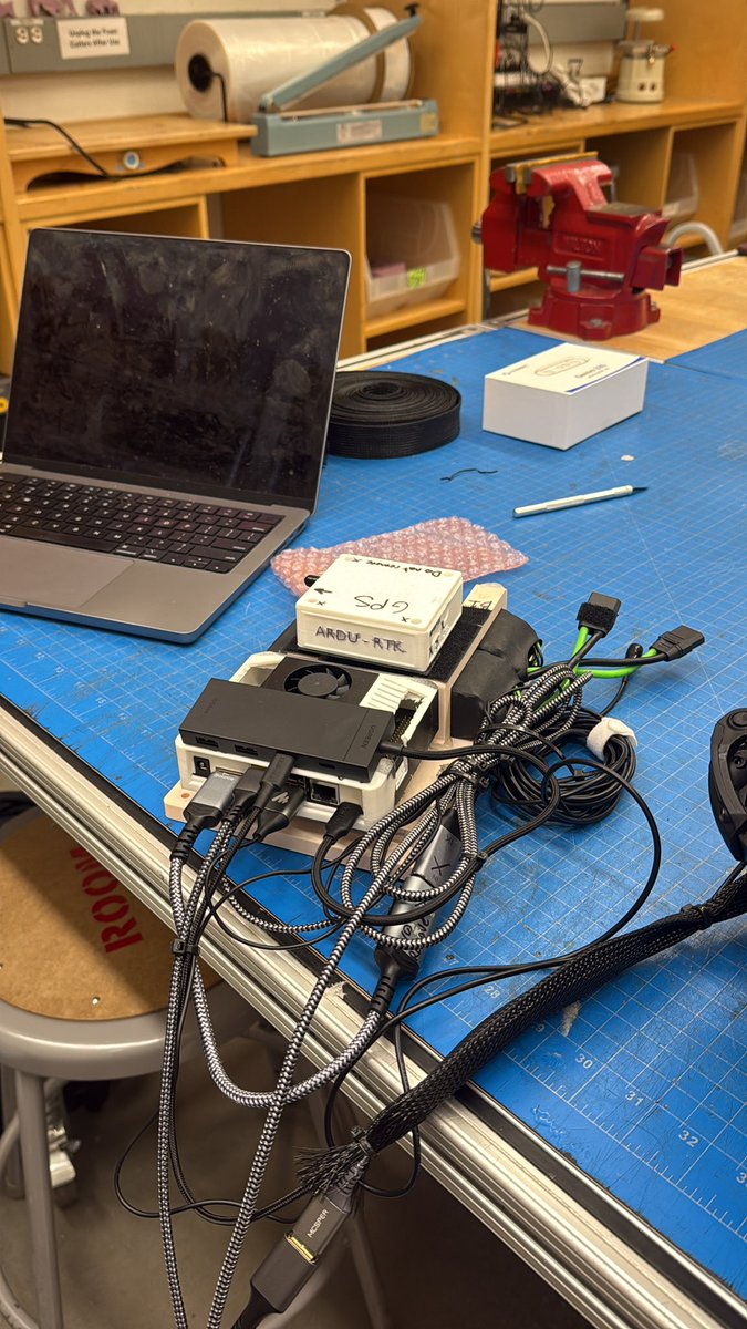 Got a nice depth camera installed. This will give me access to features like anchored AR overlays, 3D mapping, hand gesture recognition, and better object and person tracking. 

Also updated the board a little (don’t worry I’ll cut down the wiring)