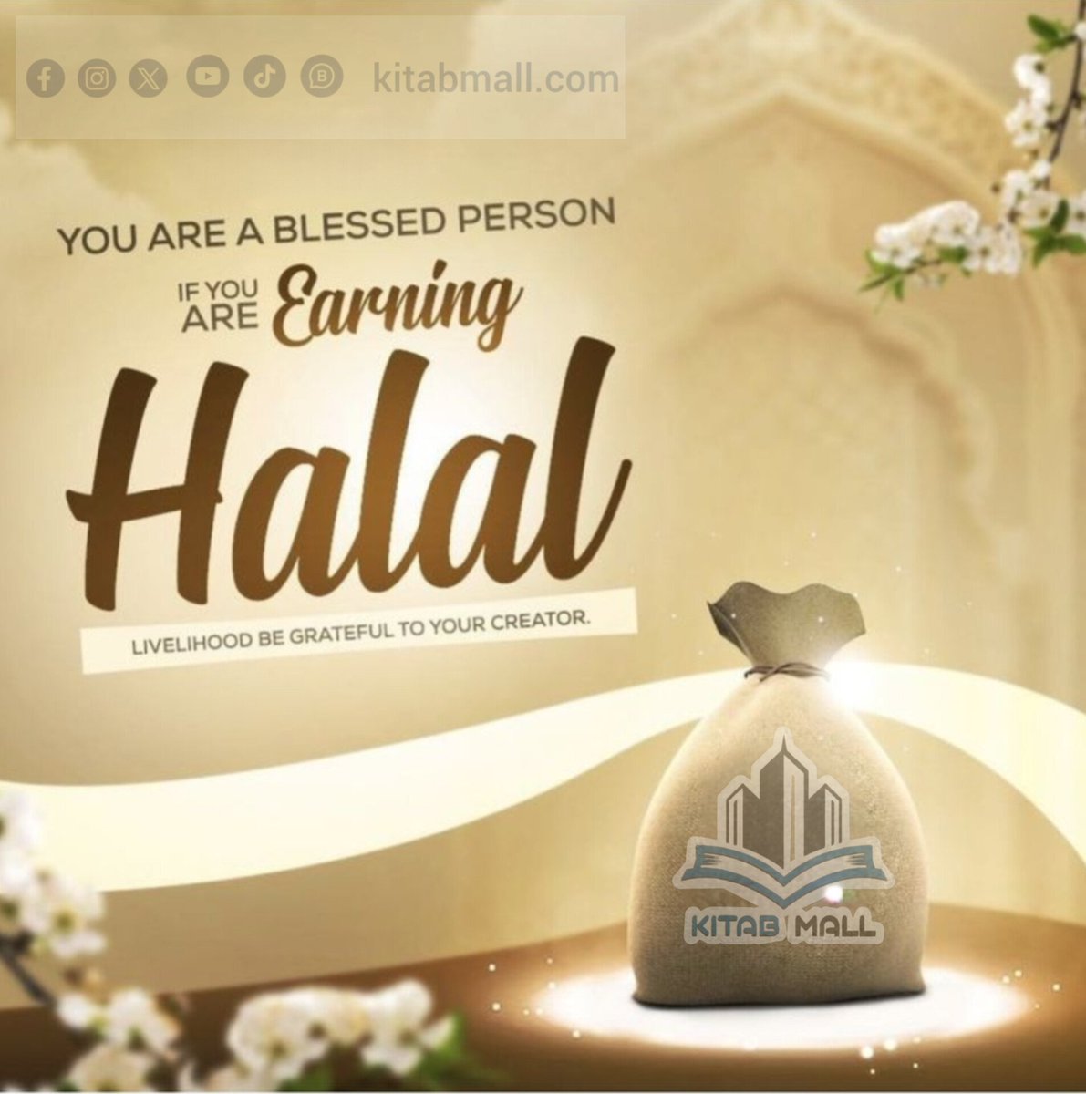 KitabMall's tweet image. Halal rizq is not just income,

it is peace of heart and barakah in life.

When you earn honestly,
Allah puts blessings even in little.

Halal earning leads to a peaceful life.

May Allah grant all Muslims the ability to earn and eat halal sustenance.