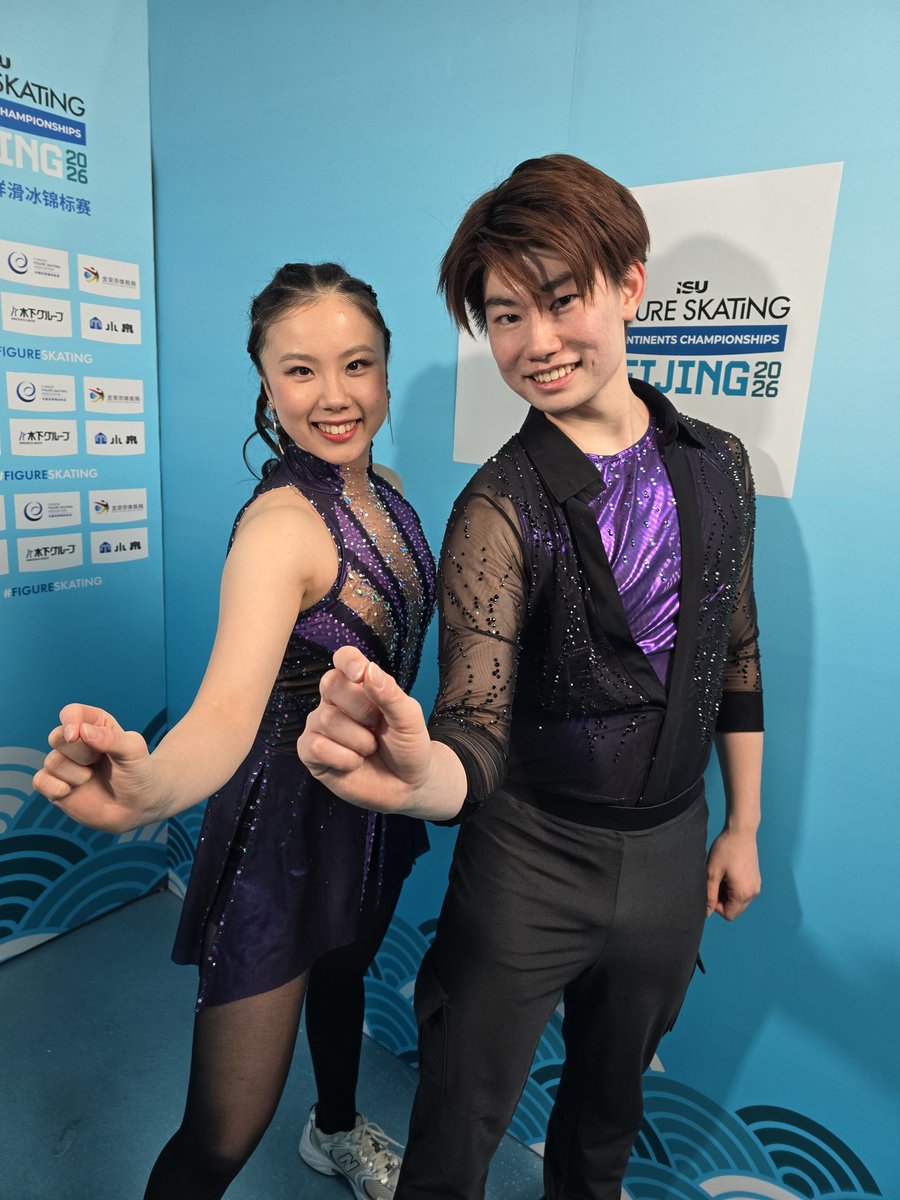 online_on_ice's tweet image. 🐼四大陸フィギュア2026🇨🇳公式練習🐼
❄アイスダンス❄
#吉田唄菜/ #森田真沙也 組

全日本選手権後🗼観客のみなさんにアピールできるように表現面をブラッシュアップ🆙️
📸ガラッとイメージを変えるため衣装を変更👗FDも🆕️衣装✨

オリンピック前最後の試合🇮🇹…