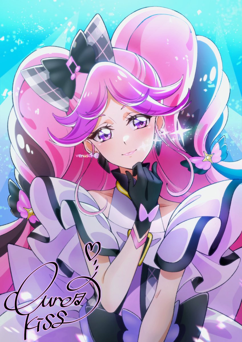 I’m gonna miss her when the show ended this month, my lovely Cure Kiss 🎀 🖤 #precure #プリキュア