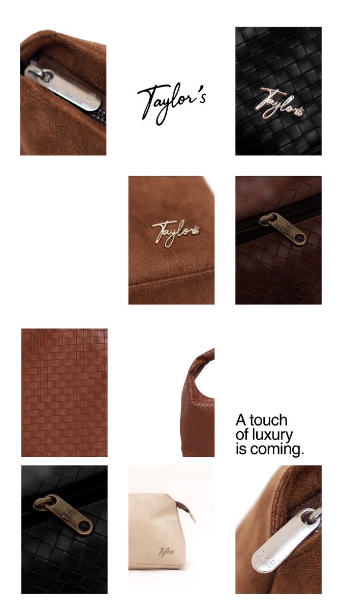 A new statement in texture, form, and function.
Taylor’s is built for modern elegance, subtle, refined, and effortlessly luxurious. Prepare to experience a touch of something extraordinary.

#TFG #NextCollection #ComingSoon #TFGOnTheGo #TFGbag #DailyEssential #TFGstyle