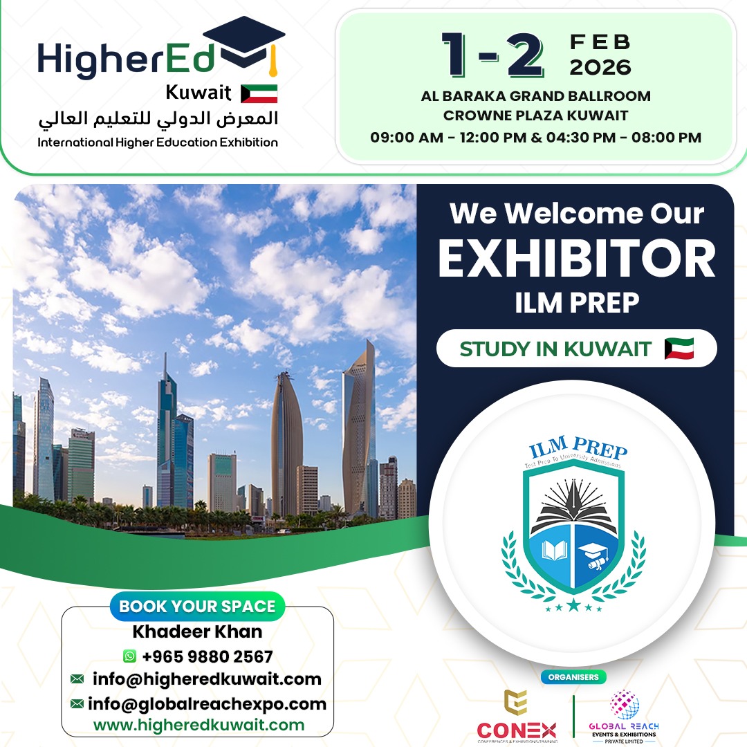 HigherEdkuwait's tweet image. 🎉 Exhibitor Spotlight: Ivy League Mentors – ILM Prep ✨
Join us at HigherEd Kuwait 2026 🇰🇼
📅 1–2 Feb | 📍 Crowne Plaza Kuwait
Connect with top students &amp;amp; education leaders.
📩 info@higheredkuwait.com
#HigherEdKuwait #InternationalEducation #EducationExpo