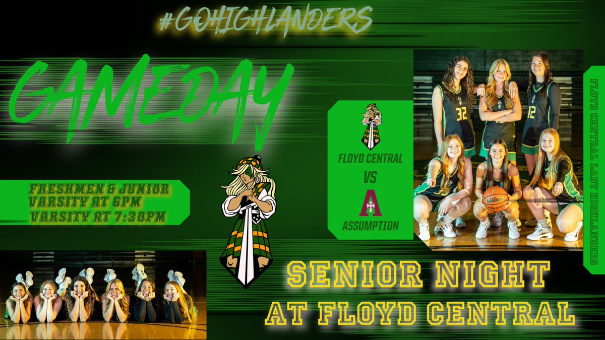 FHighlanders's tweet image. Last home game for our Lady Highlanders &amp;amp; so it is senior night with recognition starting after JV &amp;amp; Freshmen games about 7PM...💚💛🏀🏀🏀
