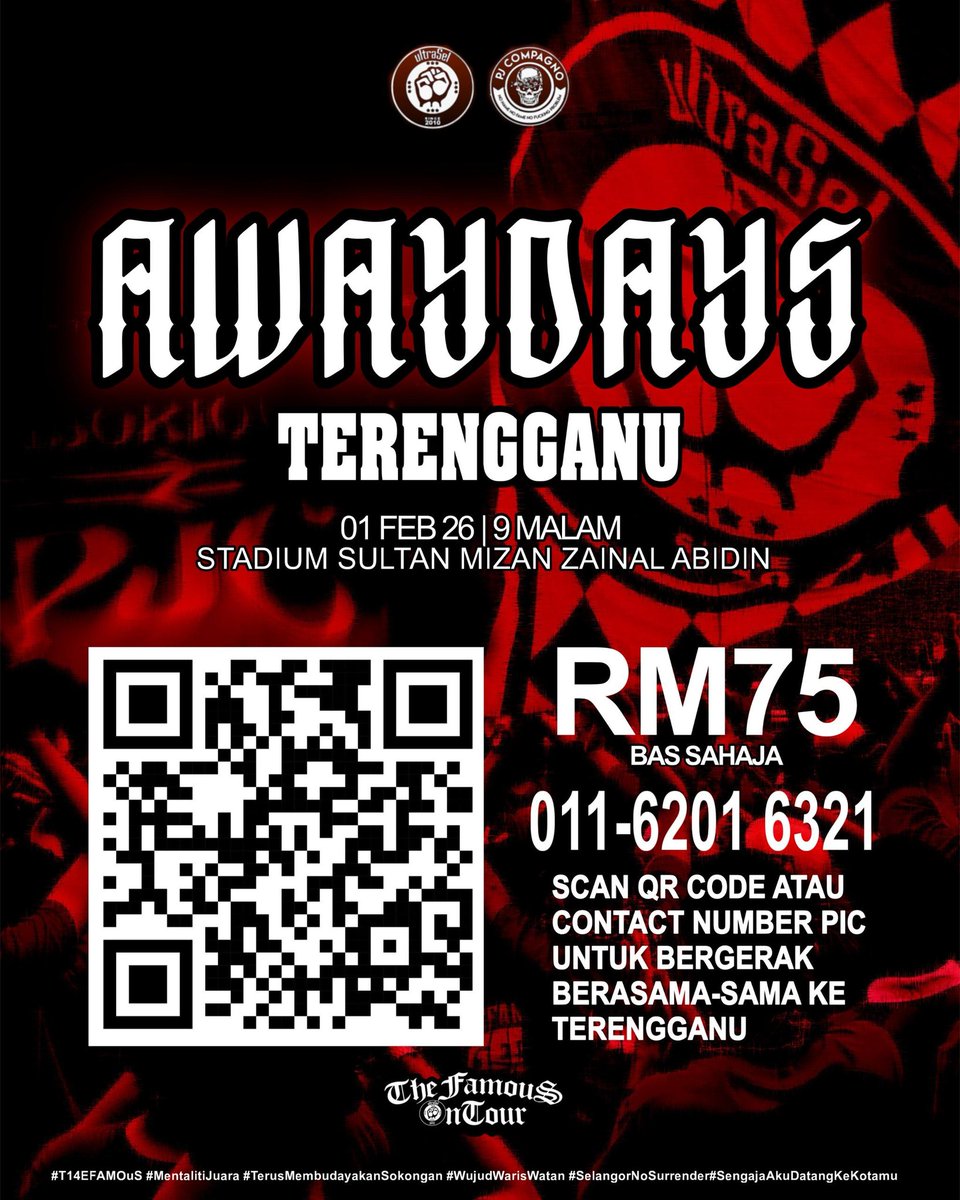 Ambience 

Awayday Kota Bharu selesai. Seterusnya, kita akan ke Kuala Terengganu pada 1 Februari.
Roger nombor PIC di poster sekarang atau scan Qr code !
bio.site/PJCOMPAGNO

#SengajaAkuDatangKeKotamu
#LongLiveLocalFootball