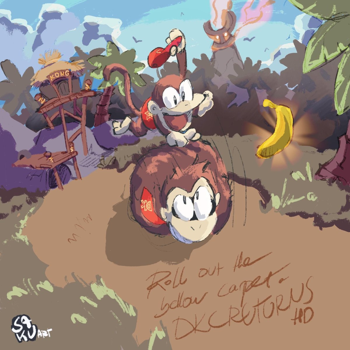 Shiiverse's tweet image. The game is called DKC Returns. Everyone is shocked when it returns 😳