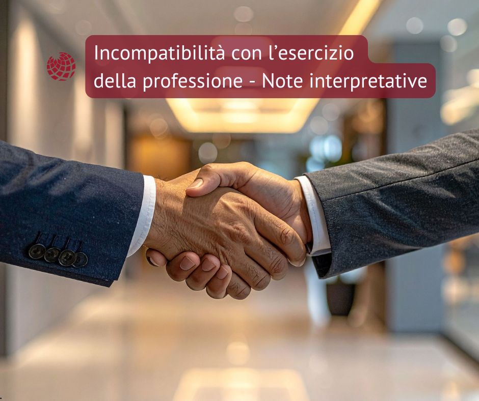 Pubblicate dal Consiglio nazionale le “Note interpretative sulla disciplina delle incompatibilità ex art. 4 d. lgs. n.139/2005”.  👉shorturl.at/u6LB7