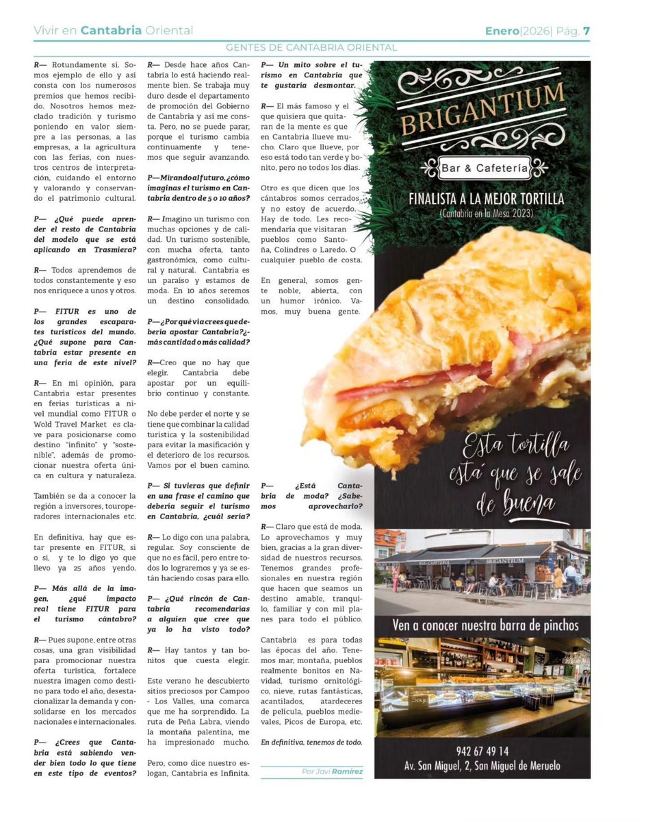 Gracias al periódico #CantabriaOriental por esta bonita entrevista sobre <a href="/Ecoparque_Cant/">EcoparqueDeTrasmiera</a> y <a href="/cant_infinita/">Cantabria Infinita</a> hablando sobre <a href="/fitur_madrid/">FITUR</a> 
Además hoy comienza <a href="/fitur_madrid/">FITUR</a> 2026
#marcoenfitur
#nosvemosenfitur